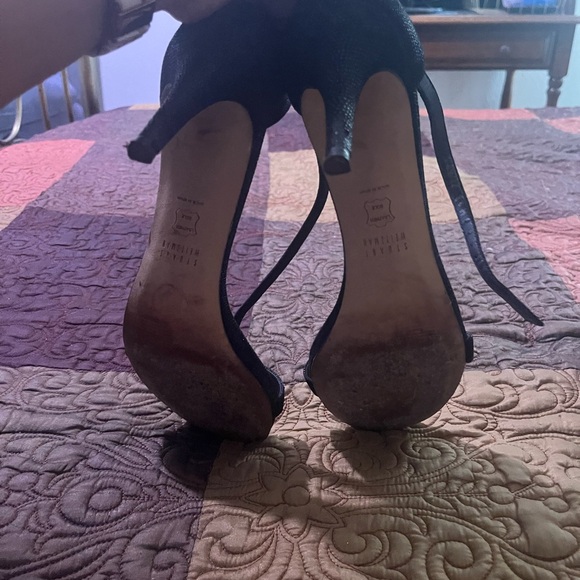 Stuart Weitzman Black Strappy Heels